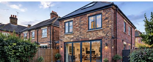 Two-storey house with contemporary exterior
